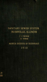 Design of a sanitary sewer system and a septic tank for the city of Rushville, Illinois_cover