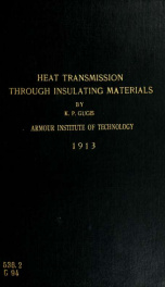 Heat transmission through insulating materials_cover