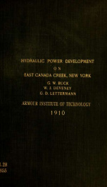 Proposed hydraulic power development on East Canada Creek at Ingham Mills, New York_cover