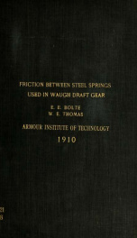 Friction between flat steel springs as used in the waugh draft gear_cover