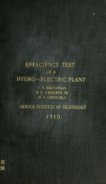 Effeciency test of a hydro-electric plant_cover