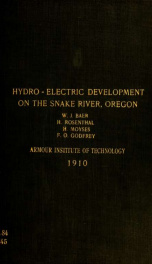 Hydro-electric development on the Snake River at Oxen Bend, Oregon_cover