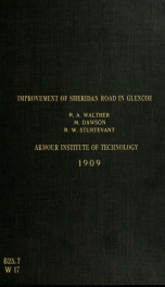 Improvement of Sheridan road in Glencoe_cover