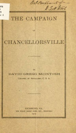 The campaign of Chancellorsville_cover