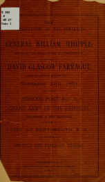 The presentation of the portraits of General William Whipple, signer of the Declaration of independence, and of David Glasgow Farragut, admiral, United States navy_cover