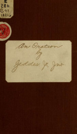 An oration, delivered in St. Andrew's church, on the Fourth of July, 1821, before the St. Andrew's company, and at their request_cover