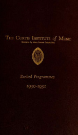Recital programs 1930-1931 1930-1931_cover