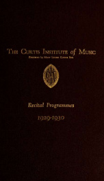 Recital programs 1929-1930 1929-1930_cover