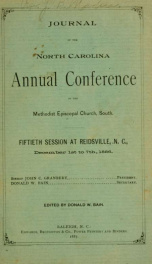 Minutes of the ... session of the North Carolina Conference of the Methodist Episcopal Church, South [serial] 1886_cover