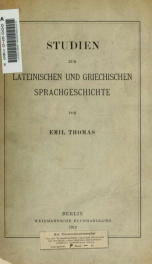 Studien zur lateinischen und griechischen Sprachgeschichte_cover