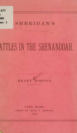 Sheridan's battles in the Shenandoah_cover