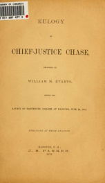 Eulogy on Chief-Justice Chase_cover