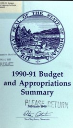 1990-91 budget and appropriations summary 1990_cover