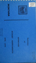 Summary of approved budget amendments 1972-73_cover