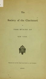 The Society of the Cincinnati of the state of New York_cover