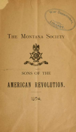 Constitution of the National society of the Sons of the American revolution;_cover