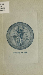 Constitution and by-laws and membership roll, February 22, 1888_cover