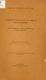 A neglected point of view in American colonial history_cover