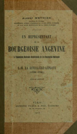 ... Un représentant de la bourgeoisie angevine à l'Assemblée nationale constituante et à la Convention nationale, L.-M. La Révellière-Lépeaux (1753-1795) .._cover