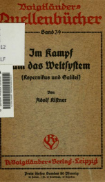 Im Kampf um das Weltsystem : (Kopernikus und Galilei)_cover