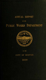 Annual report of the Public Works Department, for the year .. 1928_cover