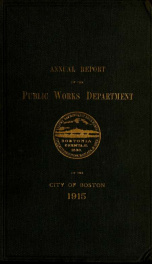 Annual report of the Public Works Department, for the year .. 1915_cover