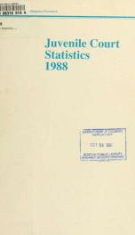 Juvenile court statistics 1988_cover