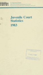 Juvenile court statistics 1983_cover