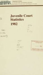 Juvenile court statistics 1982_cover