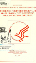 Guidelines for public policy and state legislation governing permanence for children_cover