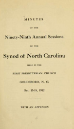 Minutes of the ... annual sessions of the Synod of North Carolina ... [serial] 1912_cover