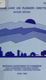 Montana land use planners directory 1989_cover