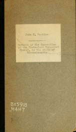 Defence of the convention of the Protestant Episcopal church_cover