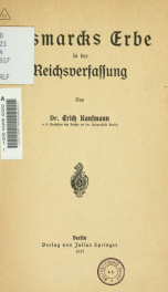 Bismarcks Erbe in der Reichsverfassung_cover