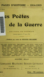 Les poètes de la guerre : recueil de poésies parues depuis le l aout 1914_cover