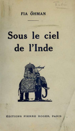 Sous le ciel de l'Inde; voyage au pays de Rabindranath Tagore_cover