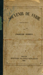 Souvenir de Syrie, 1860-1861_cover