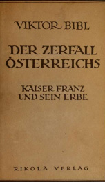 Der zerfall Österreichs 1_cover