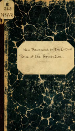 New Brunswick in the critical period of the revolution_cover