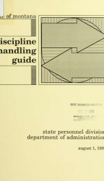 Discipline handling guide : state of Montana 1997_cover