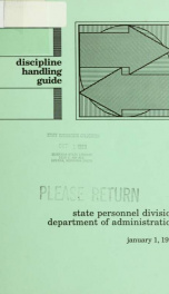 Discipline handling guide : state of Montana 1992_cover