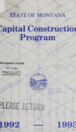 Capital construction program 1992-93_cover