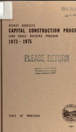 Capital construction program 1973-75_cover