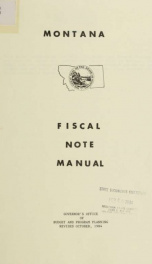 Fiscal note manual 1984_cover