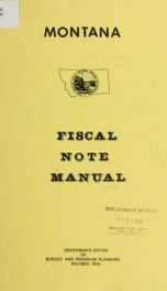 Fiscal note manual 1974_cover