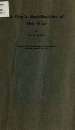 A boy's recollection of the war_cover