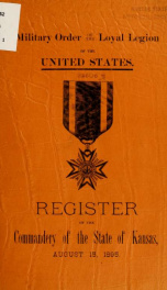 Register of the Commandery of the state of Kansas to August 1st, 1895_cover