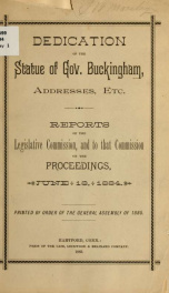 Dedication of the statue of Governor Buckingham_cover