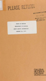 Department of Revenue audit survey information 1975_cover