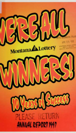 Montana Lottery annual report 1997_cover